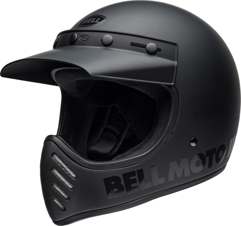 Casque BELL Moto-3 Classic – Blackout Mat/Brillant