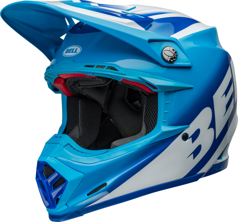 Casque BELL Moto-9S Flex – Rail Gloss Blue/White