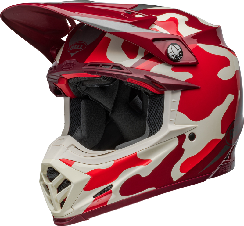 Casque BELL Moto-9S Flex – Ferrandis Méchant Gloss Red/Silver
