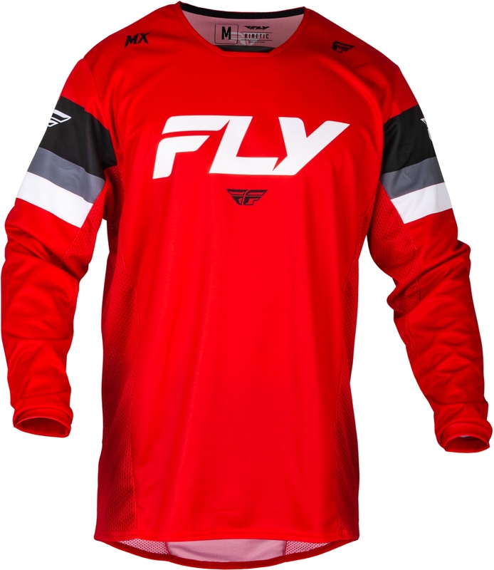 Maillot FLY RACING Kinetic Prix – rouge/gris/blanc