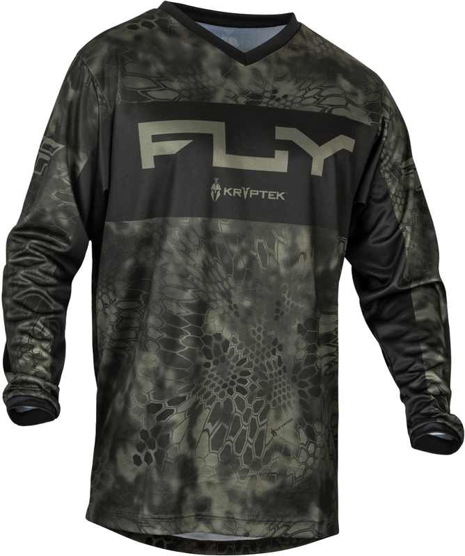 Maillot FLY RACING F-16 Kryptec S.E. – Moss Grey/noir