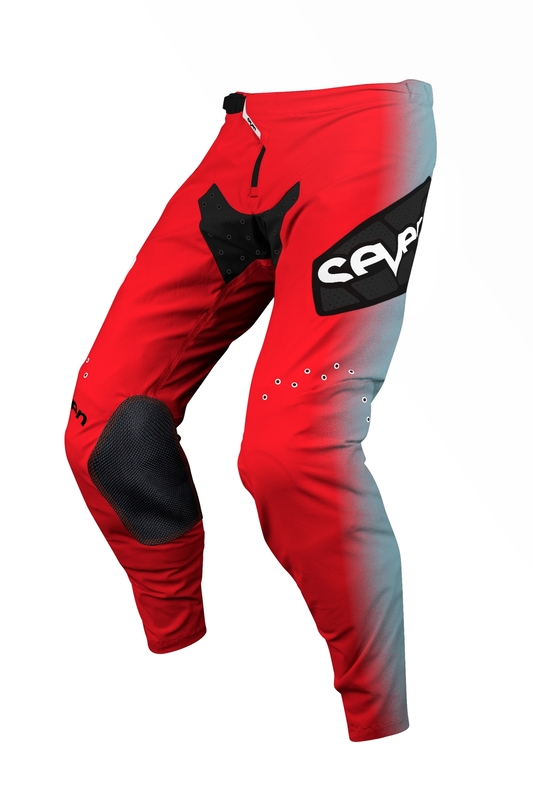 Pantalon SEVEN Zero Dissolve – rouge fluo/bleu