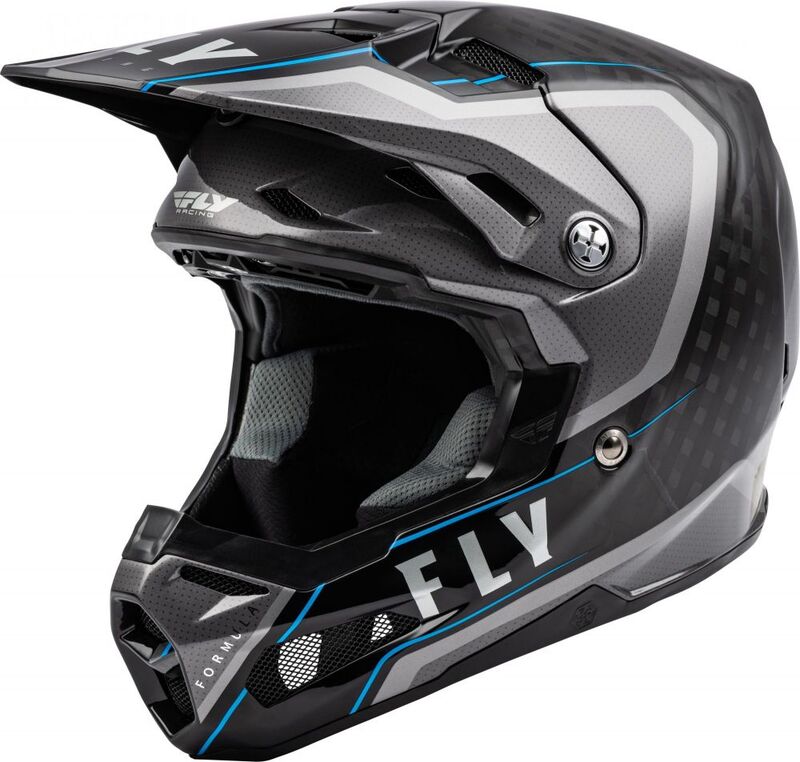 Casque FLY RACING Formula Carbon Axon /Gris/Bleu XL