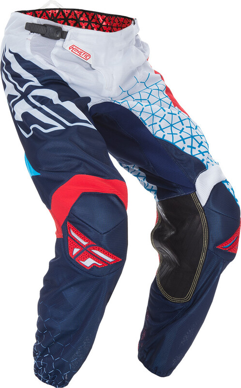 Pantalon FLY RACING Kinetic Trifecta Mesh – rouge/blanc/Azul