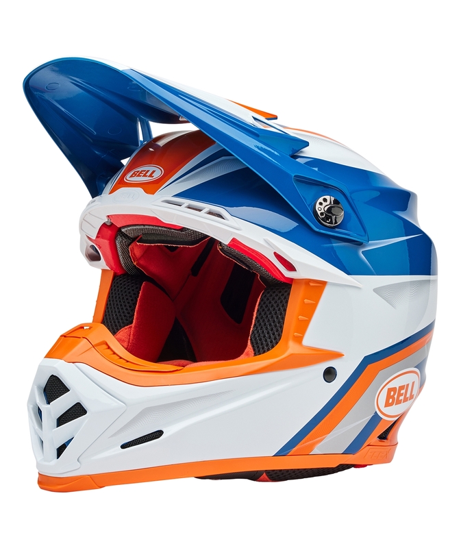 Casque BELL Moto-9S Flex – Merchant Gloss Orange/Blue