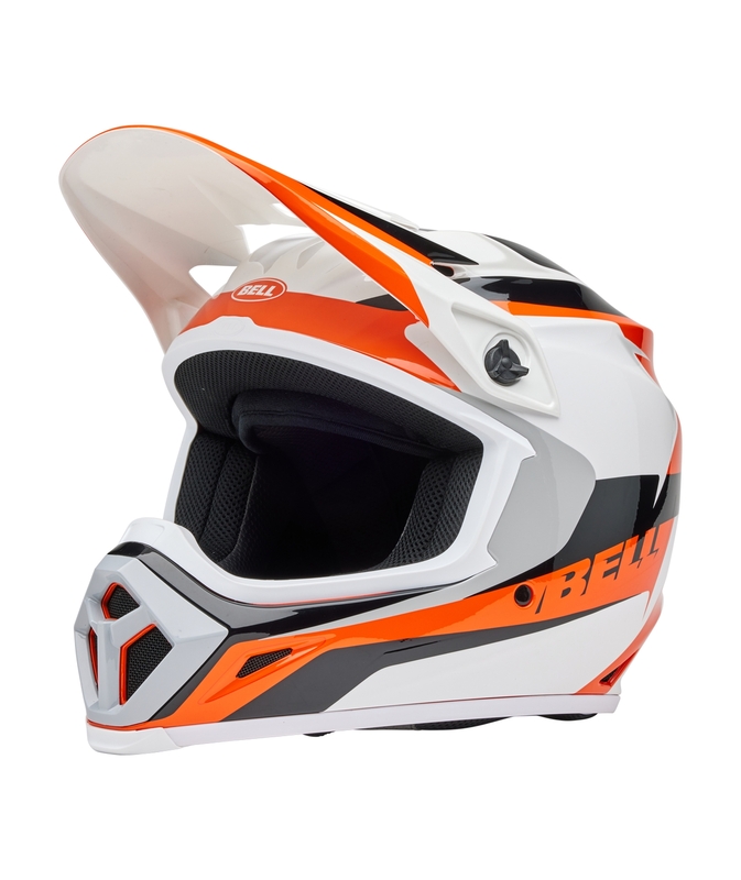 Casque BELL MX-9 Mips – Rift Gloss Orange/White