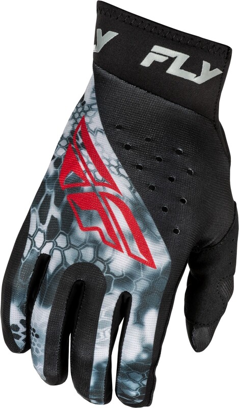 Gants FLY RACING Pro Lite Kryptek – noir/rouge/gris