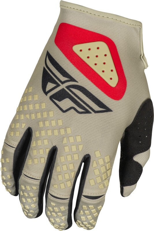 Gants FLY RACING Kinetic SYM – gris clair/rouge/noir