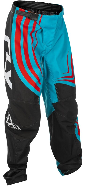 Pantalon enfant FLY RACING F-16 – Cyan/noir/rouge