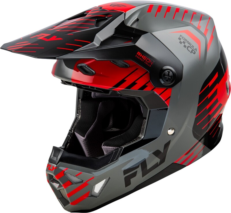 Casque FLY RACING Formula CP Slice – gris/rouge/noir
