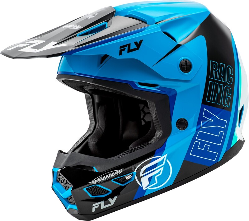 Casque FLY RACING Kinetic Rally – bleu/noir/blanc