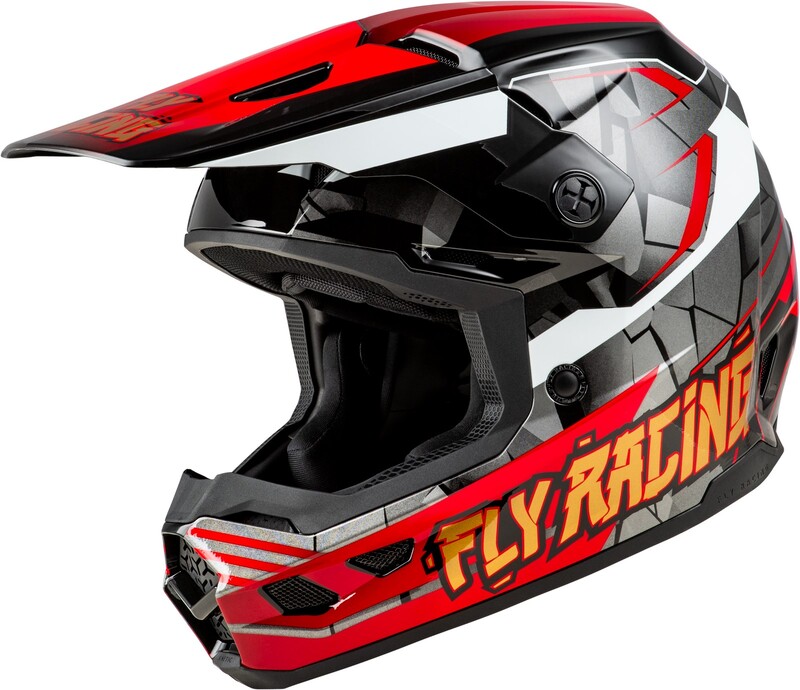 Casque enfant FLY RACING Kinetic Scorched – rouge/noir/blanc