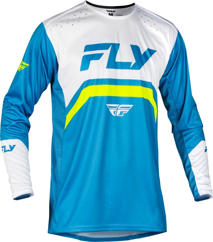 Maillot vélo FLY RACING Rayce – bleu/blanc/vert citron