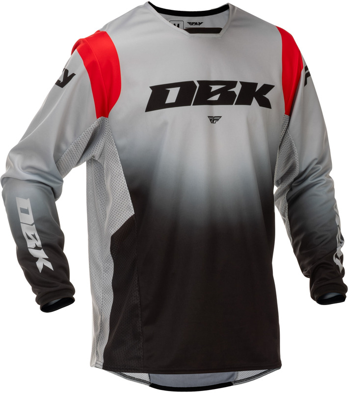 Maillot FLY RACING Kinetic DBK Special Edition – gris/noir/rouge