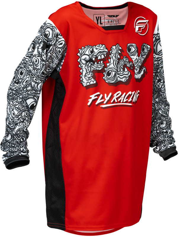 Maillot enfant FLY RACING Kinetic Mutant – rouge/noir/blanc