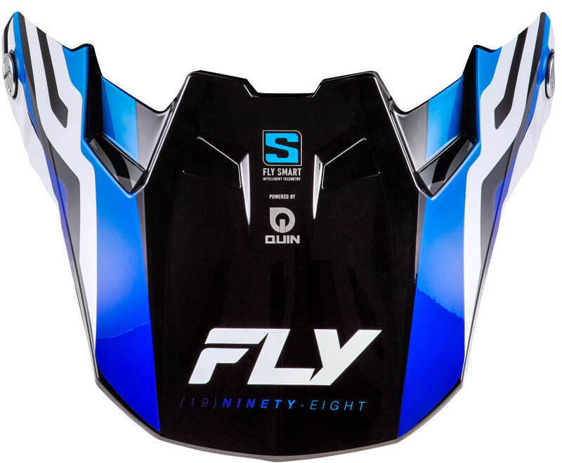 Visière FLY RACING Formula S Carbon Byte – Blue Carbon/bleu/blanc