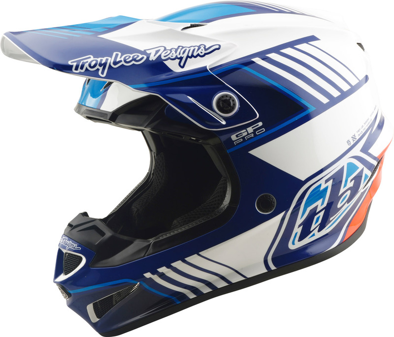 Casque TROY LEE DESIGNS GP Pro Mips – Segment bleu/blanc