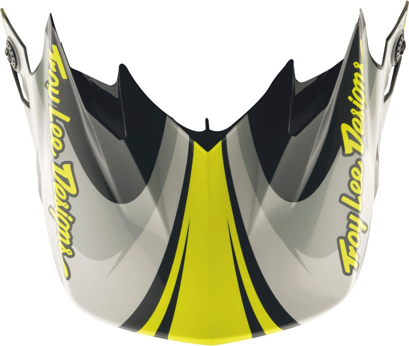 Visière TROY LEE DESIGNS GP Pro Crossover – gris/jaune fluo