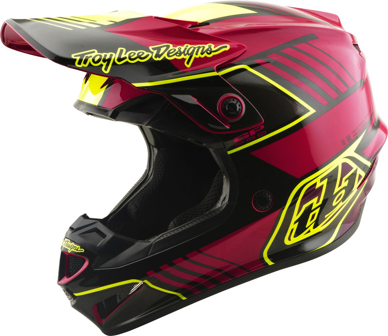Casque enfant TROY LEE DESIGNS GP Pro Mips – Segment Fuchsia