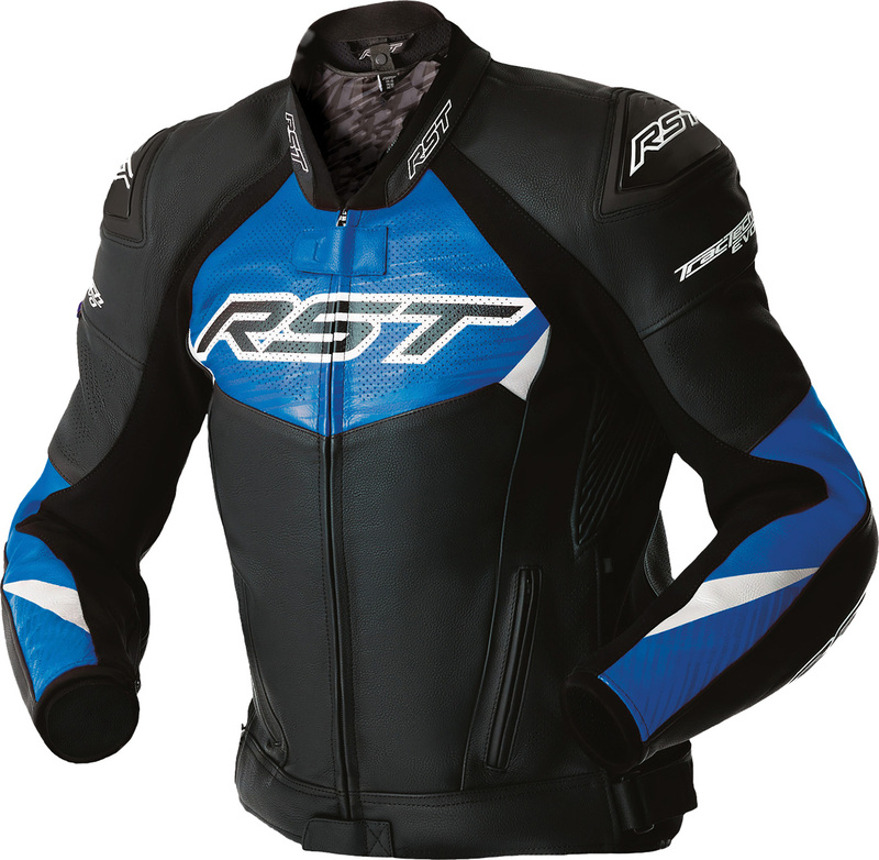 Veste RST Tractech Evo D3O cuir – noir/bleu