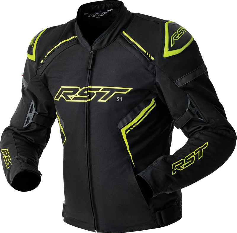 Veste RST S1 D3O Textile – noir/jaune fluo
