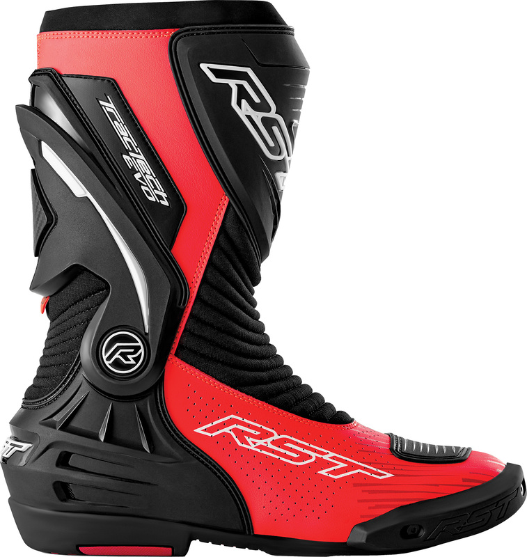 Bottes RST TracTech Evo D3O – noir/rouge fluo