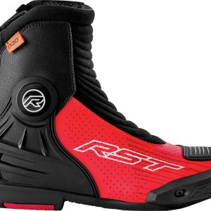 Bottes RST TracTech Evo D3O Short – noir/rouge fluo
