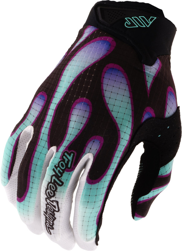 Gants TROY LEE DESIGNS Air – Overspray noir/Real Teal