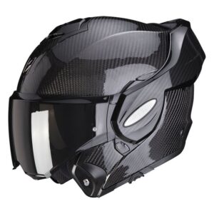 Casque Scorpion Exo-Tech Evo Carbon Noir Brillant
