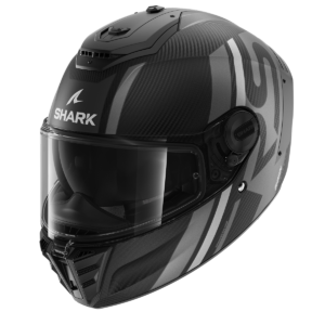 Casque SHARK SPARTAN RS CARBON SHAWN MAT CARBONE ARGENT ANTHRACITE