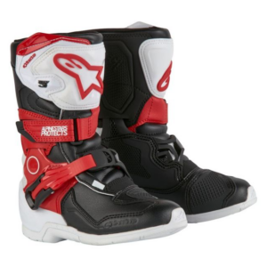 Bottes Kids Alpinestars Tech 3S Blanc Noir Rouge Vif
