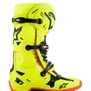 Bottes Tech 10 Alpinestars Jaune fluo Noir Rouge fluo