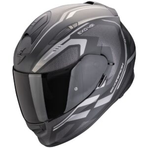 CASQUE SCORPION EXO-491 KRIPTA NOIR MAT ARGENT