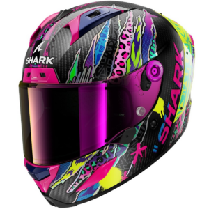 CASQUE SHARKAERON FAWN CARBON VIOLET YELLOW