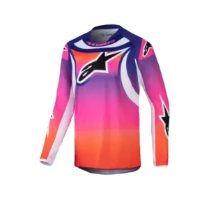 Maillot cross enfant Alpinestars 2025 Racer Wurx – Multicolor Blanc