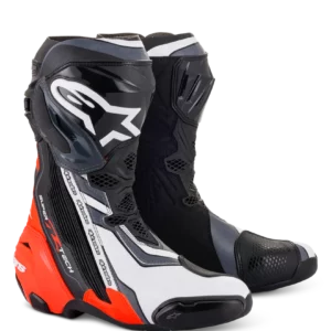 Bottes ALPINESTARS Supertech R Black / Red Fluo / White / Gray