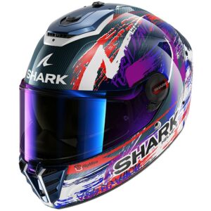 Shark Casque Spartan RS Carbon Replica Zarco Signature Carbone Blanc  Violet