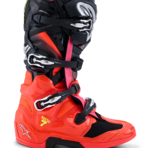 Bottes Tech 7 Black Red Fluo Pink Fluo