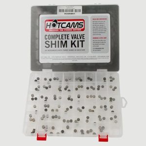 Coffret de pastilles de soupapes HOT CAMS Ø7,48×1,20 à Ø7,48×3,50mm (chaques tailles x3)