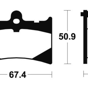 Plaquettes de frein TECNIUM route organique – MA101