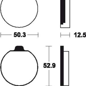Plaquettes de frein TECNIUM route organique – MA11