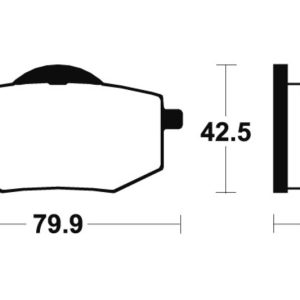 Plaquettes de frein TECNIUM route organique – MA116