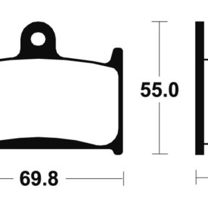 Plaquettes de frein TECNIUM route organique – MA124