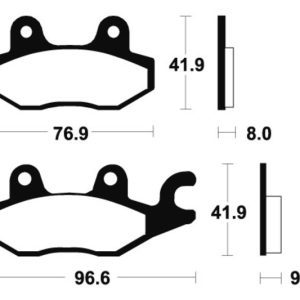 Plaquettes de frein TECNIUM route organique – MA133