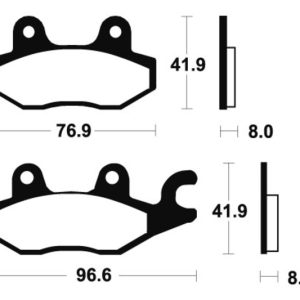 Plaquettes de frein TECNIUM route organique – MA138