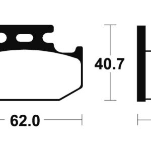 Plaquettes de frein TECNIUM route organique – MA148
