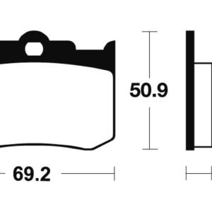 Plaquettes de frein TECNIUM route organique – MA162