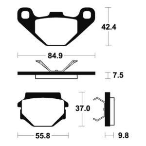 Plaquettes de frein TECNIUM route organique – MA192