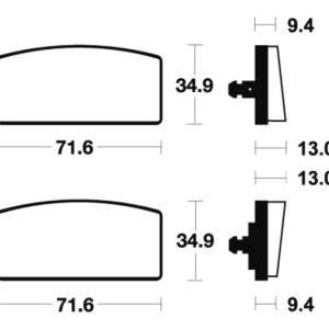 Plaquettes de frein TECNIUM route organique – MA20