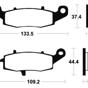 Plaquettes de frein TECNIUM route organique – MA204